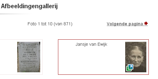 Cooliris ikoon bij afbeelding