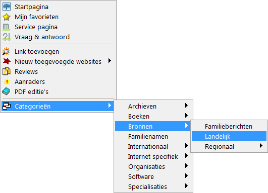 Stamboom Gids functionaliteit in de Genealogie Werkbalk