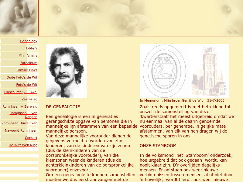 Screenshot van website