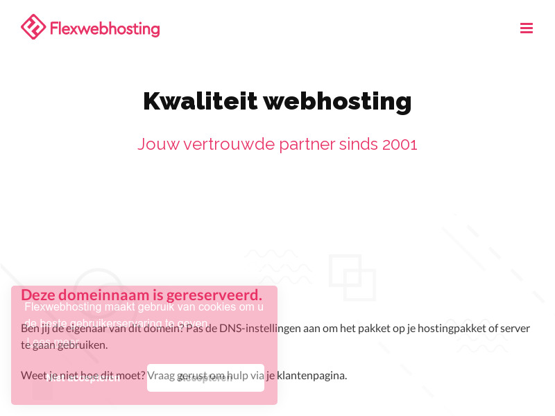 Screenshot van website