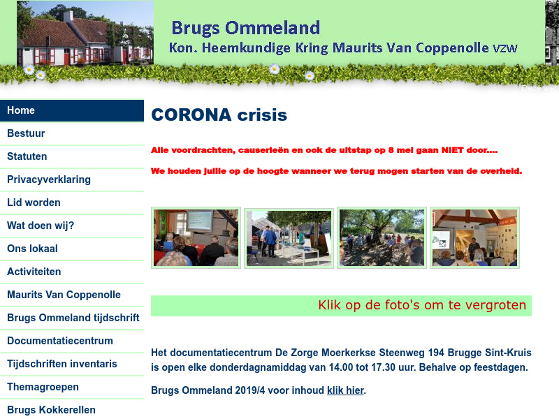 Screenshot van website