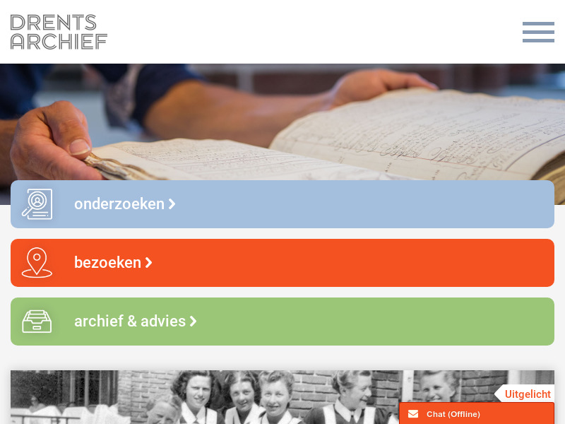 Screenshot van website