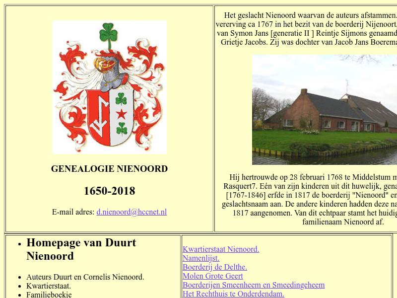 Screenshot van website