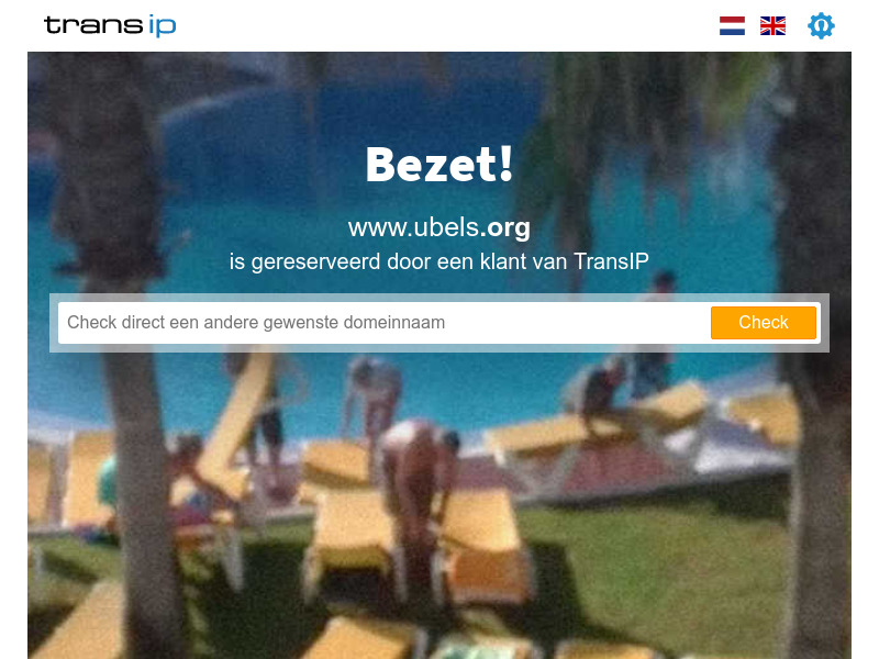 Screenshot van website