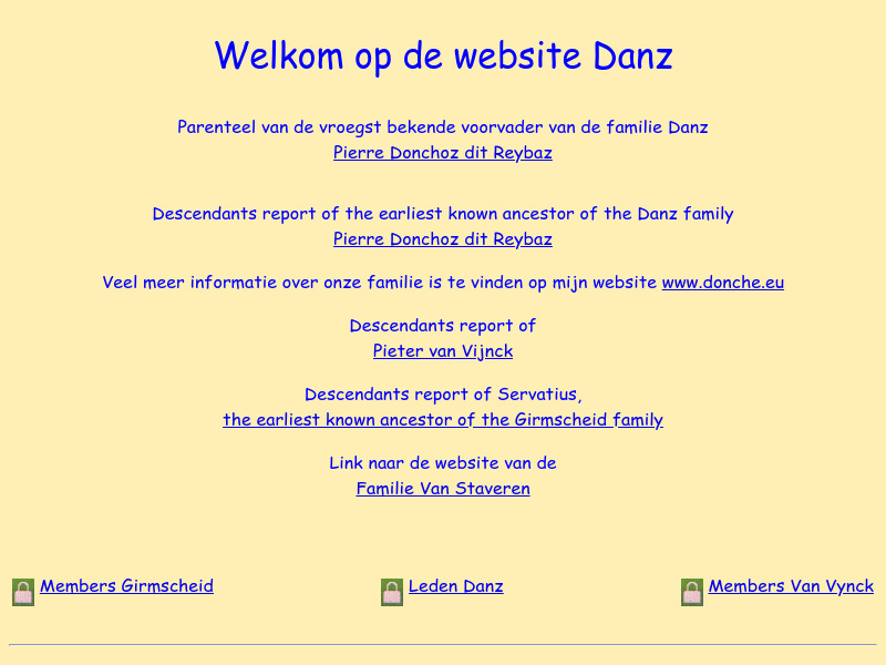 Screenshot van website