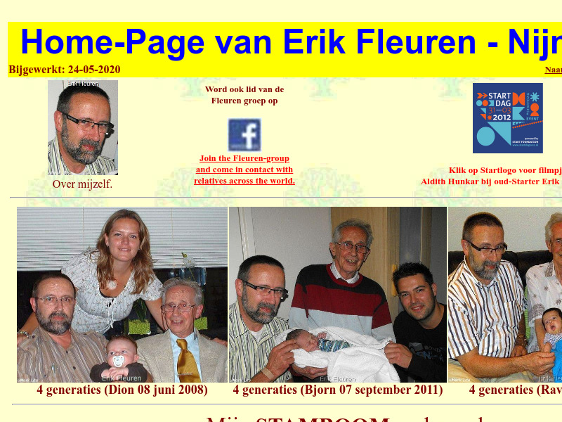 Screenshot van website