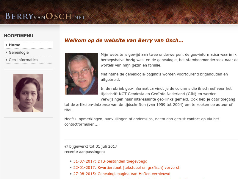 Screenshot van website