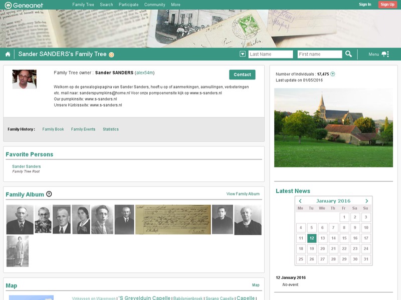 Screenshot van website