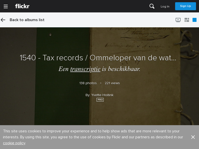 Screenshot van website