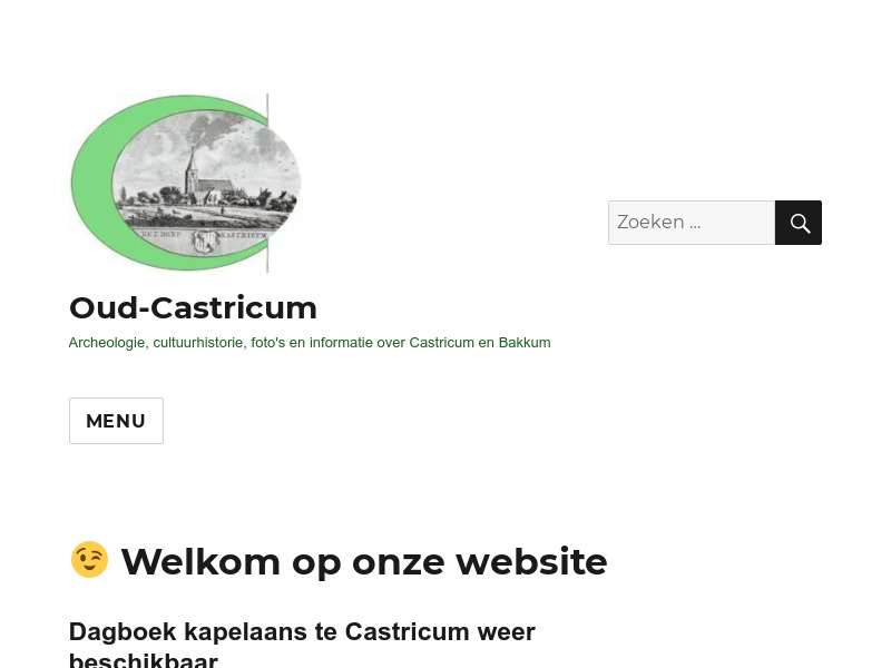 Screenshot van website