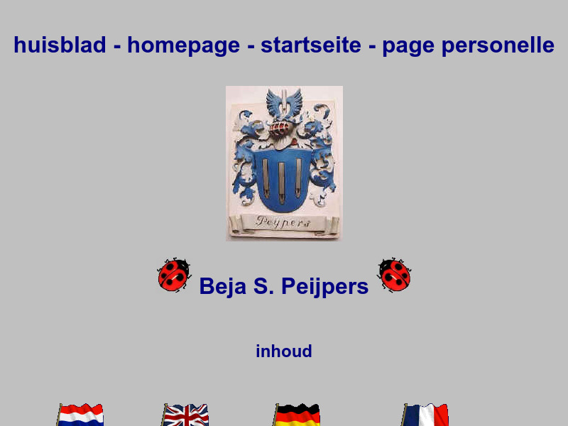 Screenshot van website