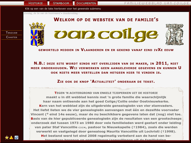 Screenshot van website