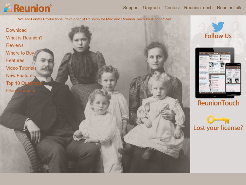 Screenshot van website