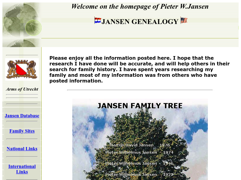 Screenshot van website