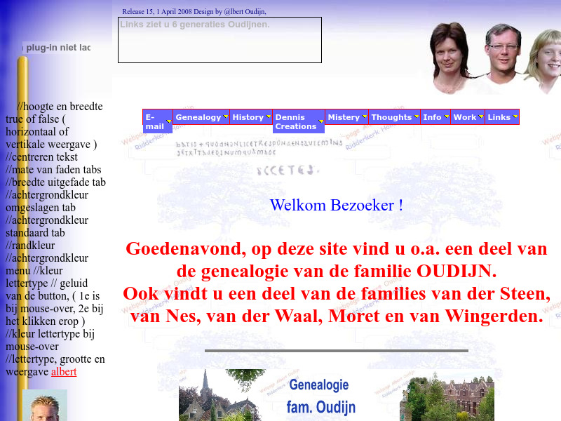Screenshot van website