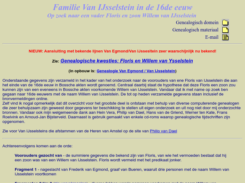 Screenshot van website