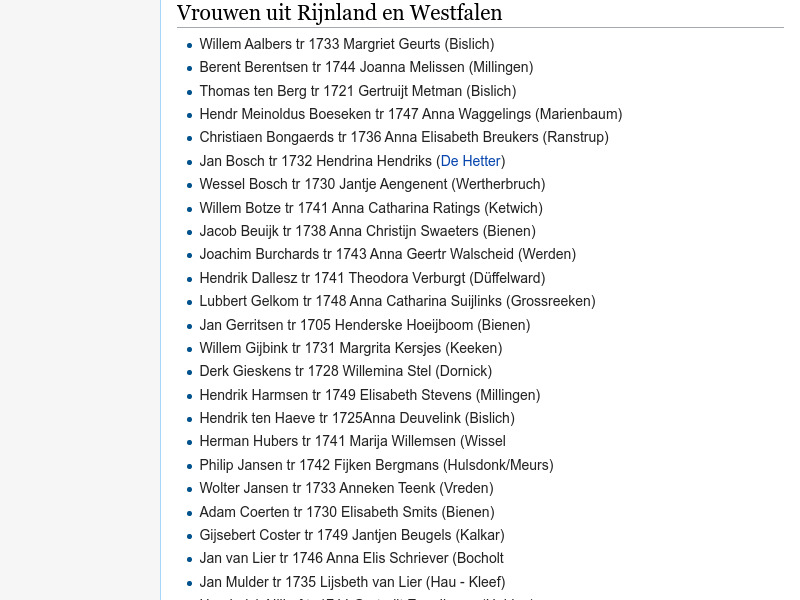 Screenshot van website