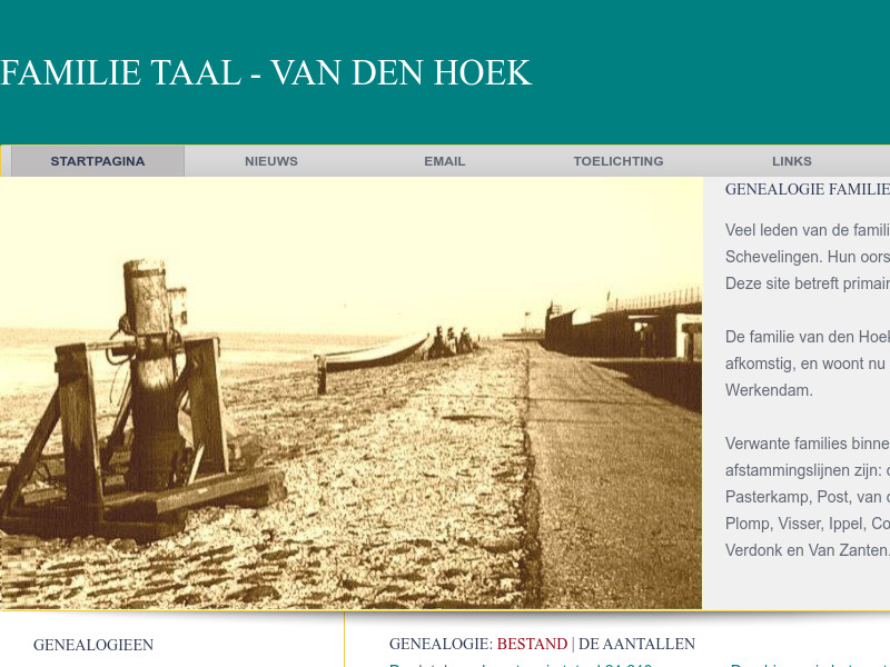 Screenshot van website