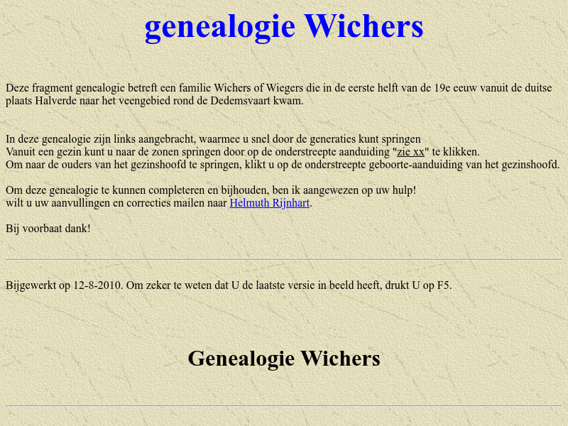 Screenshot van website
