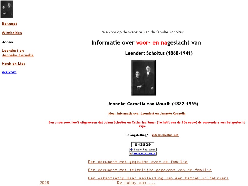 Screenshot van website