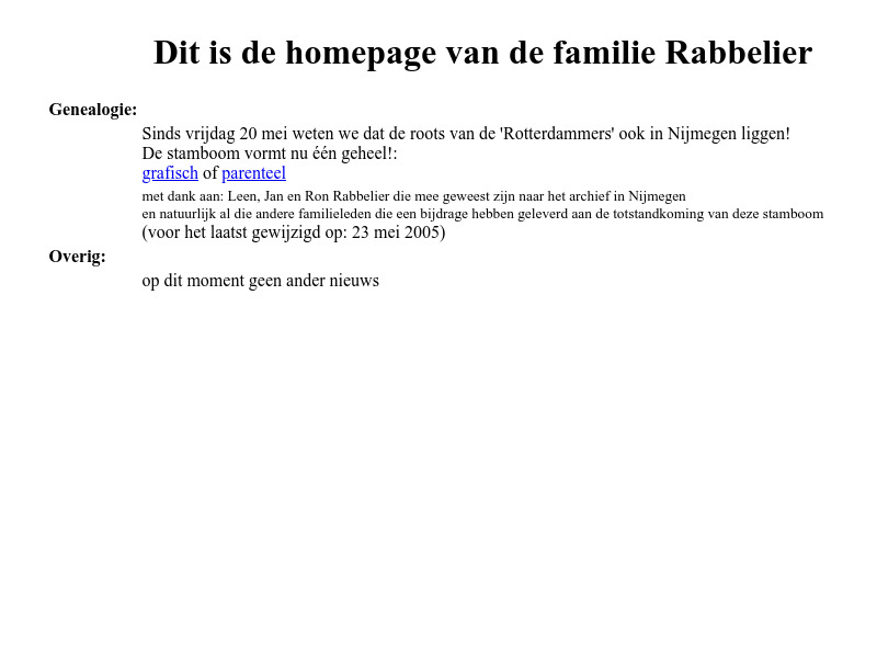 Screenshot van website