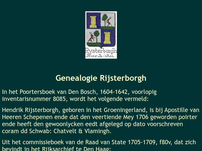 Screenshot van website