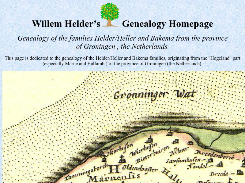Screenshot van website
