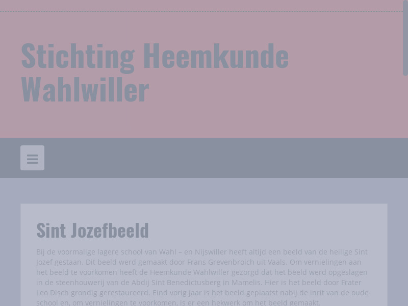 Screenshot van website