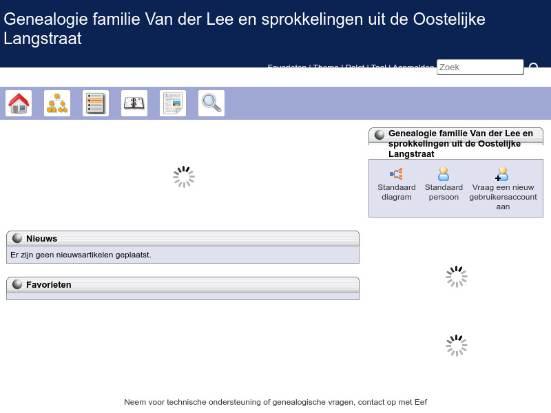 Screenshot van website
