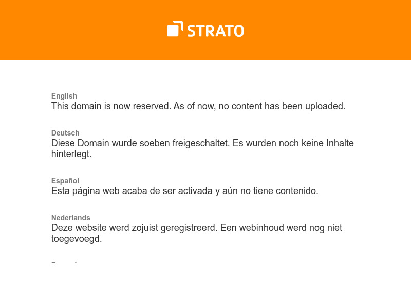 Screenshot van website