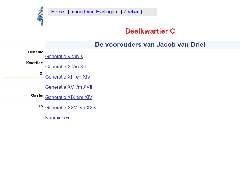 Screenshot van website