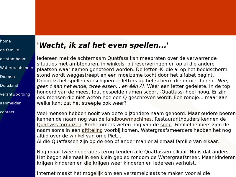 Screenshot van website