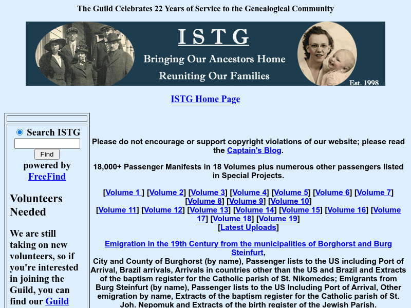 Screenshot van website