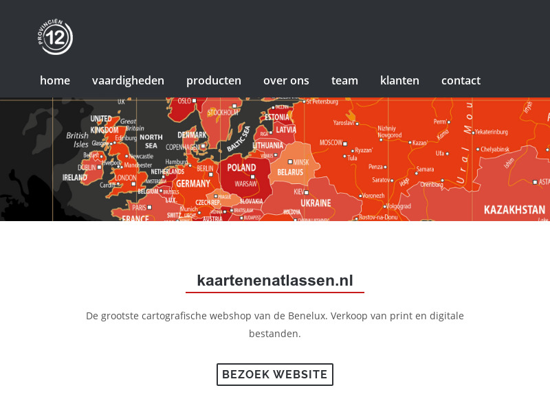 Screenshot van website