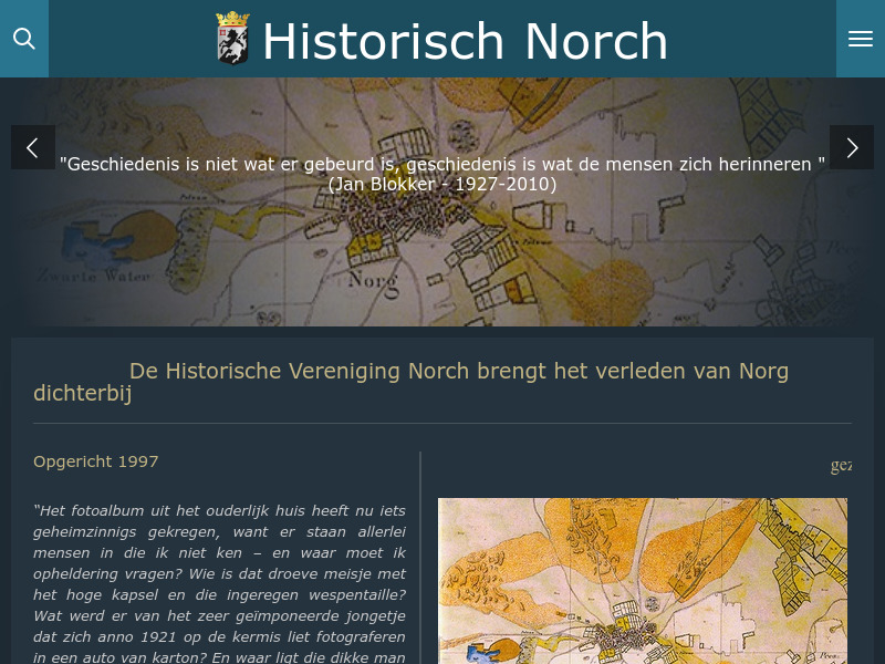 Screenshot van website