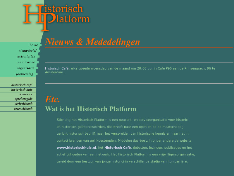 Screenshot van website