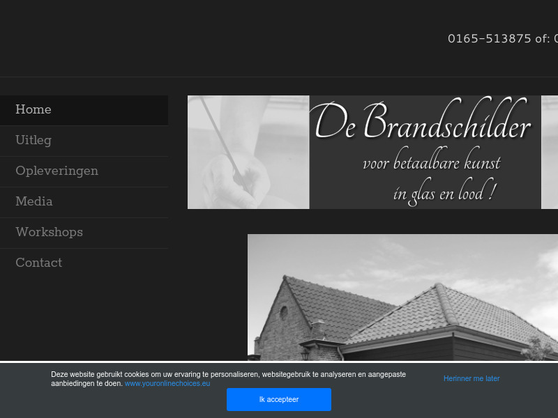 Screenshot van website