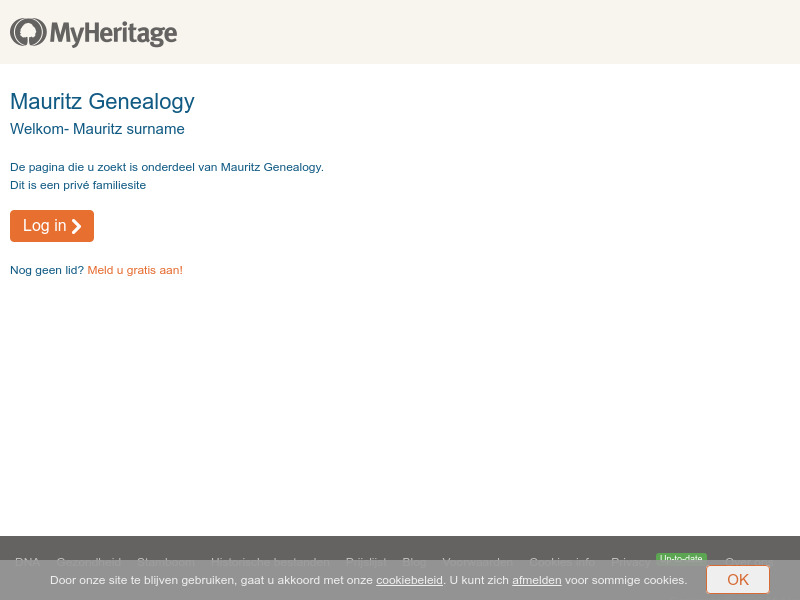 Screenshot van website