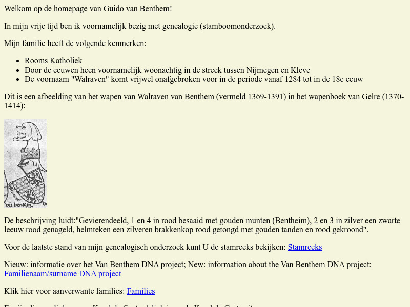 Screenshot van website