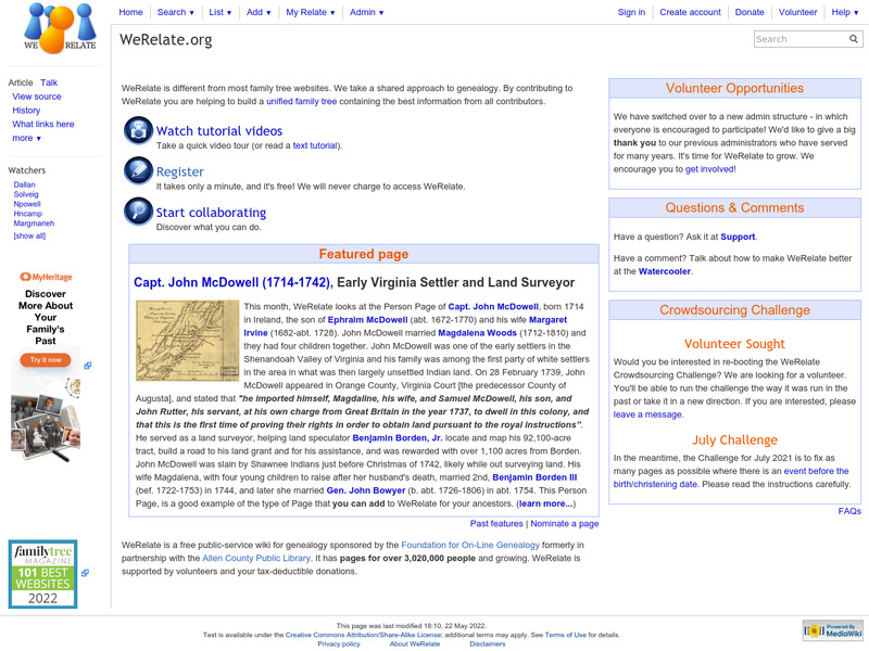 Screenshot van website