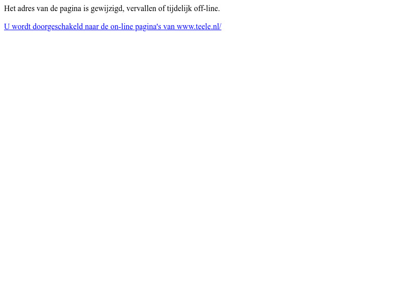 Screenshot van website