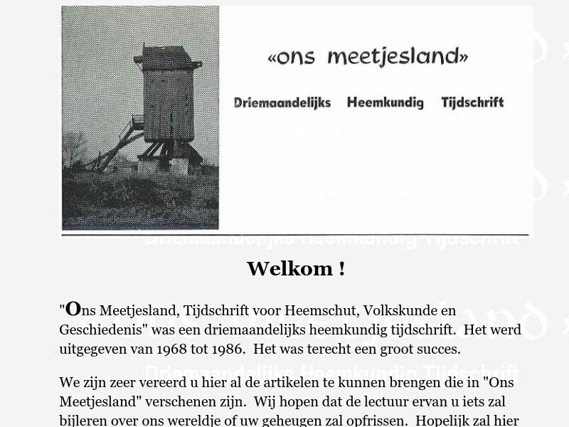 Screenshot van website