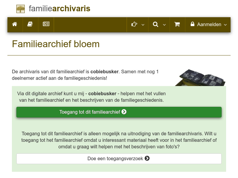 Screenshot van website
