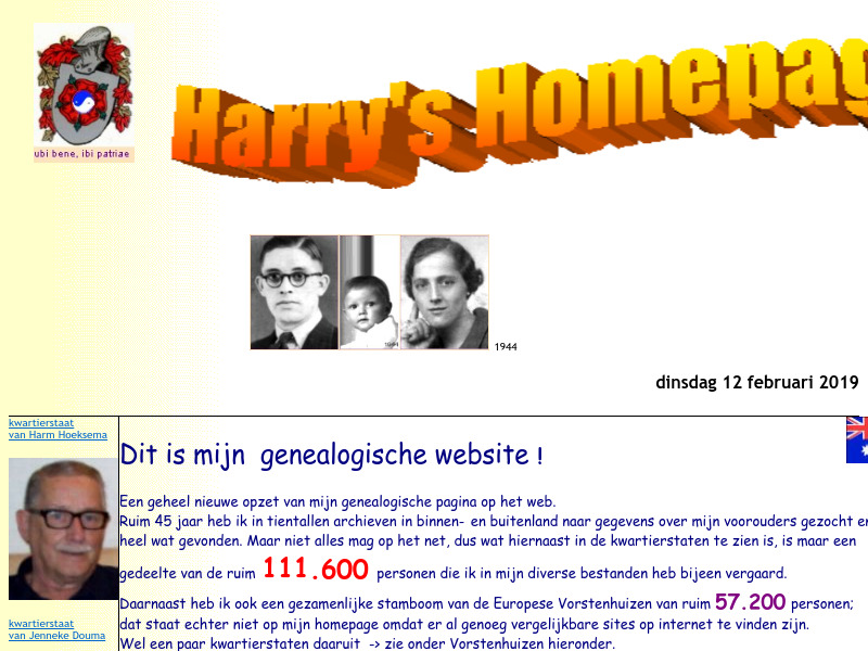 Screenshot van website