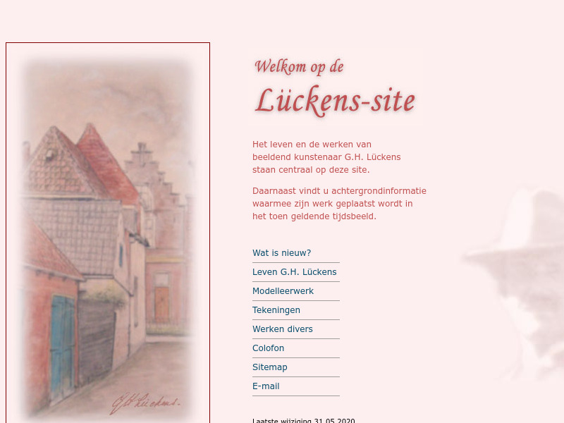 Screenshot van website