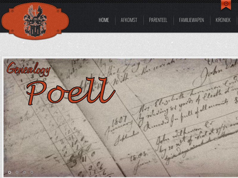 Screenshot van website