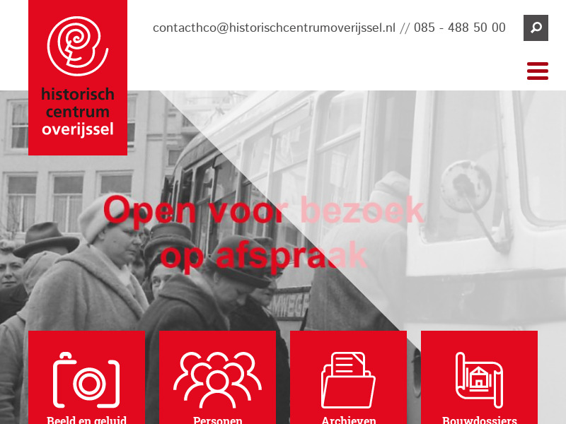 Screenshot van website
