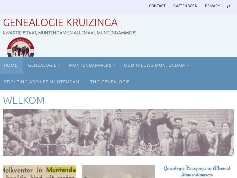Screenshot van website