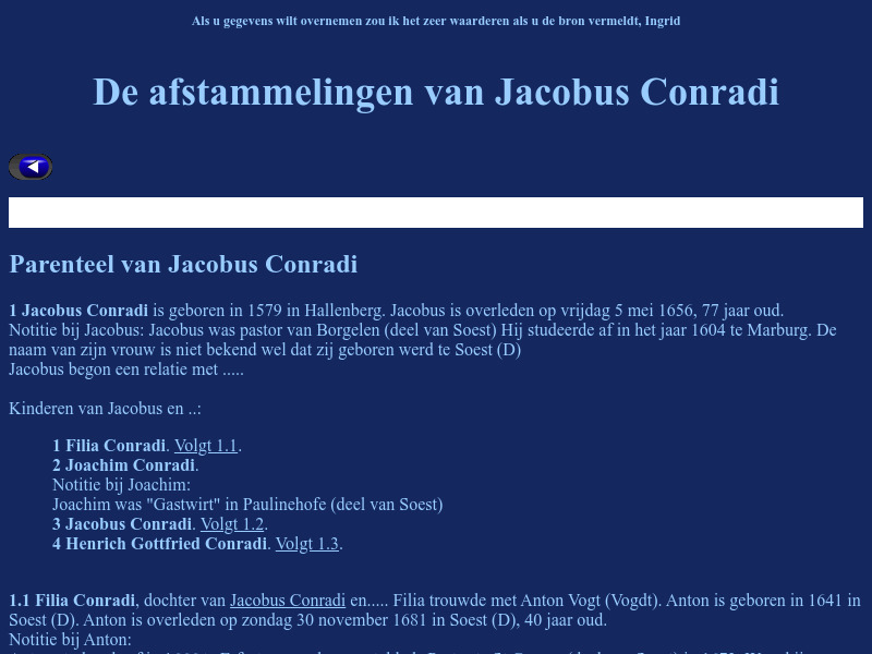 Screenshot van website
