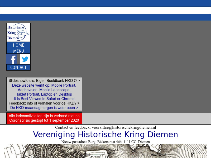 Screenshot van website